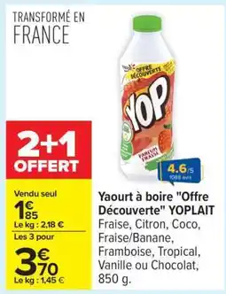 Carrefour Yaourt à boire Offre Découverte YOPLAIT offre