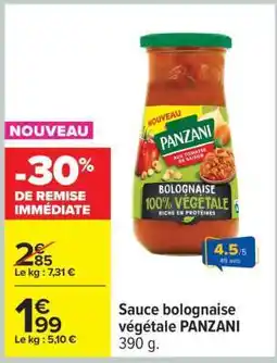Carrefour Sauce bolognaise végétale PANZANI offre