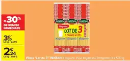Carrefour Pâtes Lot de 3 PANZANI offre