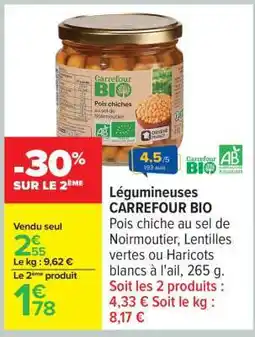 Carrefour Légumineuses CARREFOUR BIO offre