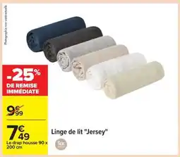 Carrefour Linge de lit Jersey offre