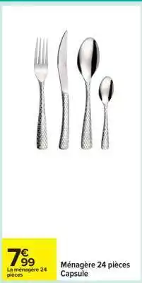 Carrefour Ménagère 24 pièces Capsule offre
