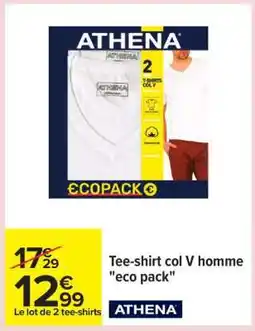 Carrefour Tee-shirt col V homme eco pack offre