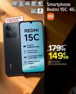 Carrefour Smartphone Redmi 15C 4G offre