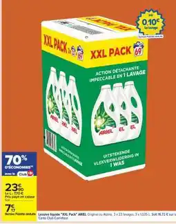 Carrefour Lessive liquide XXL PACK Ariel offre