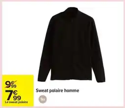 Carrefour Sweat polaire homme offre