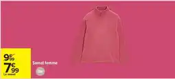 Carrefour Sweat femme offre