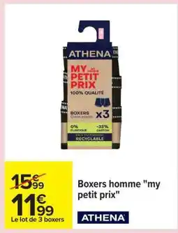 Carrefour Boxers homme my petit prix offre