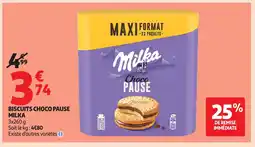 Auchan MILKA Biscuits choco pause offre