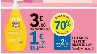 E.Leclerc Lait corps le petit marseillais offre