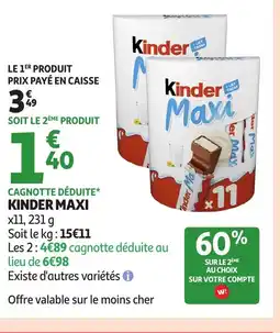 Auchan KINDER Maxi offre