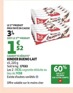 Auchan KINDER BUENO lait offre