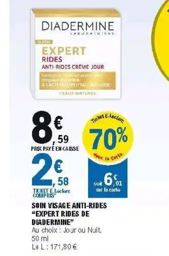 E.Leclerc Soin visage anti-rides expert rides de diadermine offre