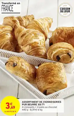 Intermarché Hyper Assortiment de viennoiseries pur beurre x8 offre