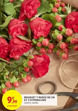 Intermarché Hyper Bouquet 7 roses et 3 hypericums offre