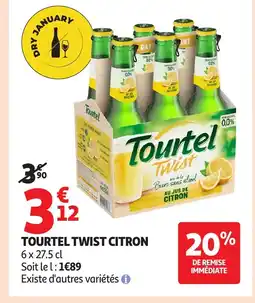 Auchan TOURTEL TWIST Citron offre