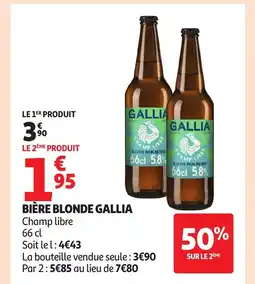 Auchan GALLIA Bière blonde offre