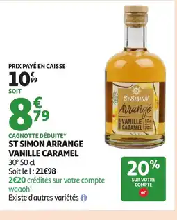 Auchan ST SIMON Arrange vanille caramel offre