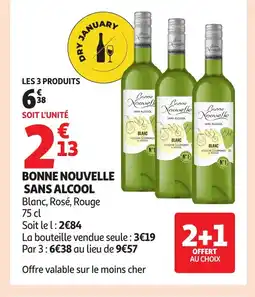 Auchan BONNE NOUVELLE Sans alcool offre
