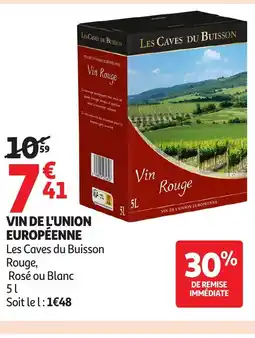Auchan LES CAVES DU BUISSONVin Vin de l'union européenne offre