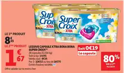 Auchan SUPER CROIX Lessive capsule xtra bora bora offre
