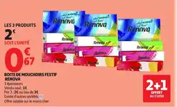 Auchan RENOVA Boite de mouchoirs festif offre