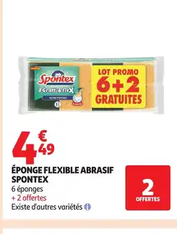 Auchan SPONTEX Éponge flexible abrasif offre