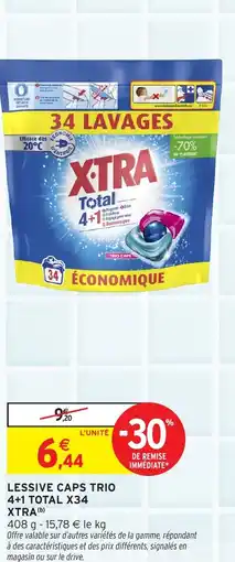 Intermarché Hyper Lessive caps trio 4+1 total x34 xtra offre