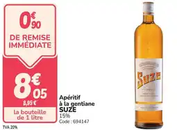 Promocash Apéritif à la gentiane suze offre