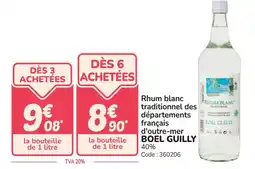 Promocash Rhum blanc traditionnel des départements français d'outre-mer boel guilly offre
