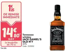 Promocash Whiskey jack daniel's old n°7 offre
