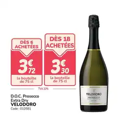 Promocash D.o.c. prosecco extra dry velodoro offre