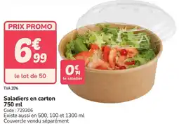 Promocash Saladiers en carton offre