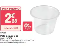 Promocash Pots à sauce offre