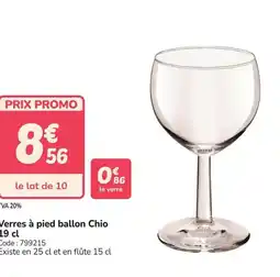 Promocash Verres à pied ballon Chio offre