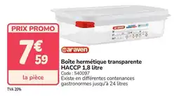 Promocash Boîte hermétique transparente haccp offre