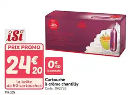 Promocash Cartouche à crème chantilly offre