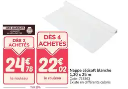Promocash Nappe célisoft blanche offre