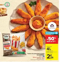Carrefour ISLA MONDIAL Tenders de poulet Halal surgelés offre