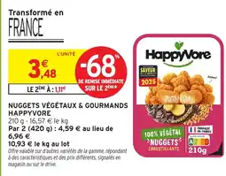 Intermarché Hyper Nuggets végétaux & gourmands happyvore offre