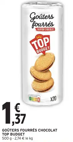 Intermarché Hyper Goûters fourrés chocolat offre