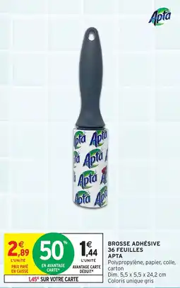 Intermarché Hyper Brosse adhésive 36 feuilles apta offre