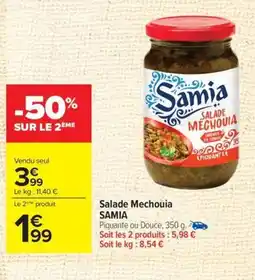 Carrefour SAMIA Salade Mechouia offre