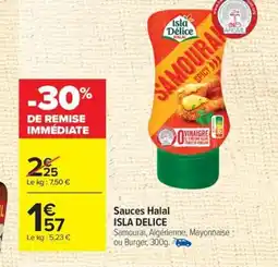 Carrefour ISLA DELICE Sauces Halal offre