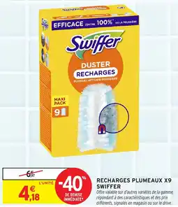 Intermarché Hyper Recharges plumeaux x9 swiffer offre