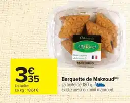 Carrefour Barquette de Makroud offre