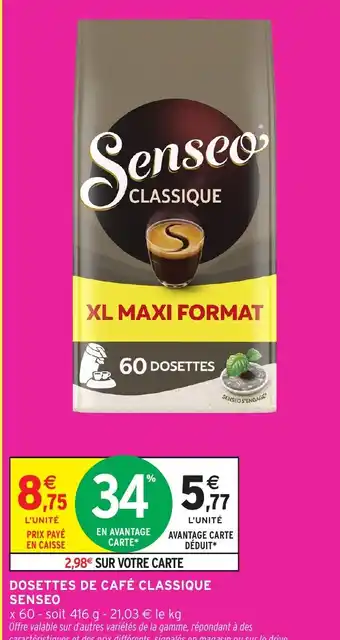 Dosettes de café classique senseo