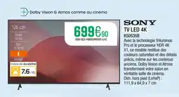 Extra Sony tv led 4k offre