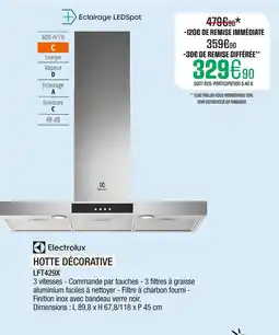 Extra Electrolux hotte décorative offre