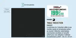 Extra Fagor table induction offre